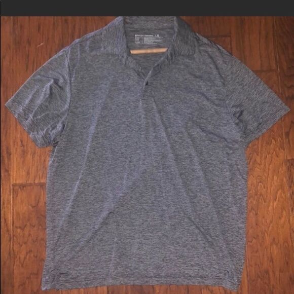 Gray performance material polo short sleeve collar - Picture 1 of 1